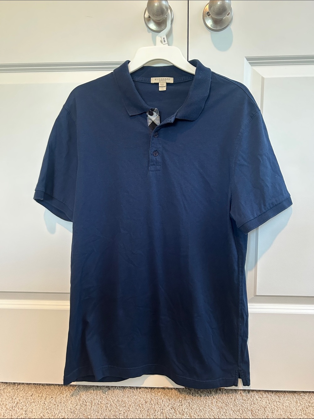 Burberry Men's Dark Navy Short-Sleeve Polo